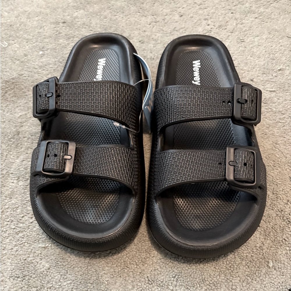 Black Slide Sandals